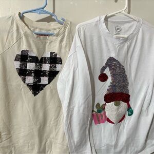 Christmas Sequin girl tops